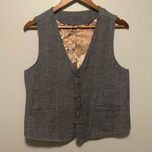 CoodeBear Vintage Map Lined Vest